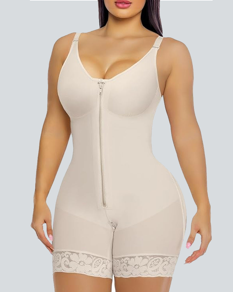 Tummy Control Butt Lifter Shaper with Zipper Crotch Fajas Colombianas