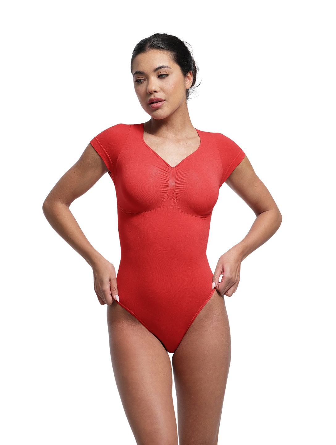 V-Neck Sculpting Tee Bodysuit