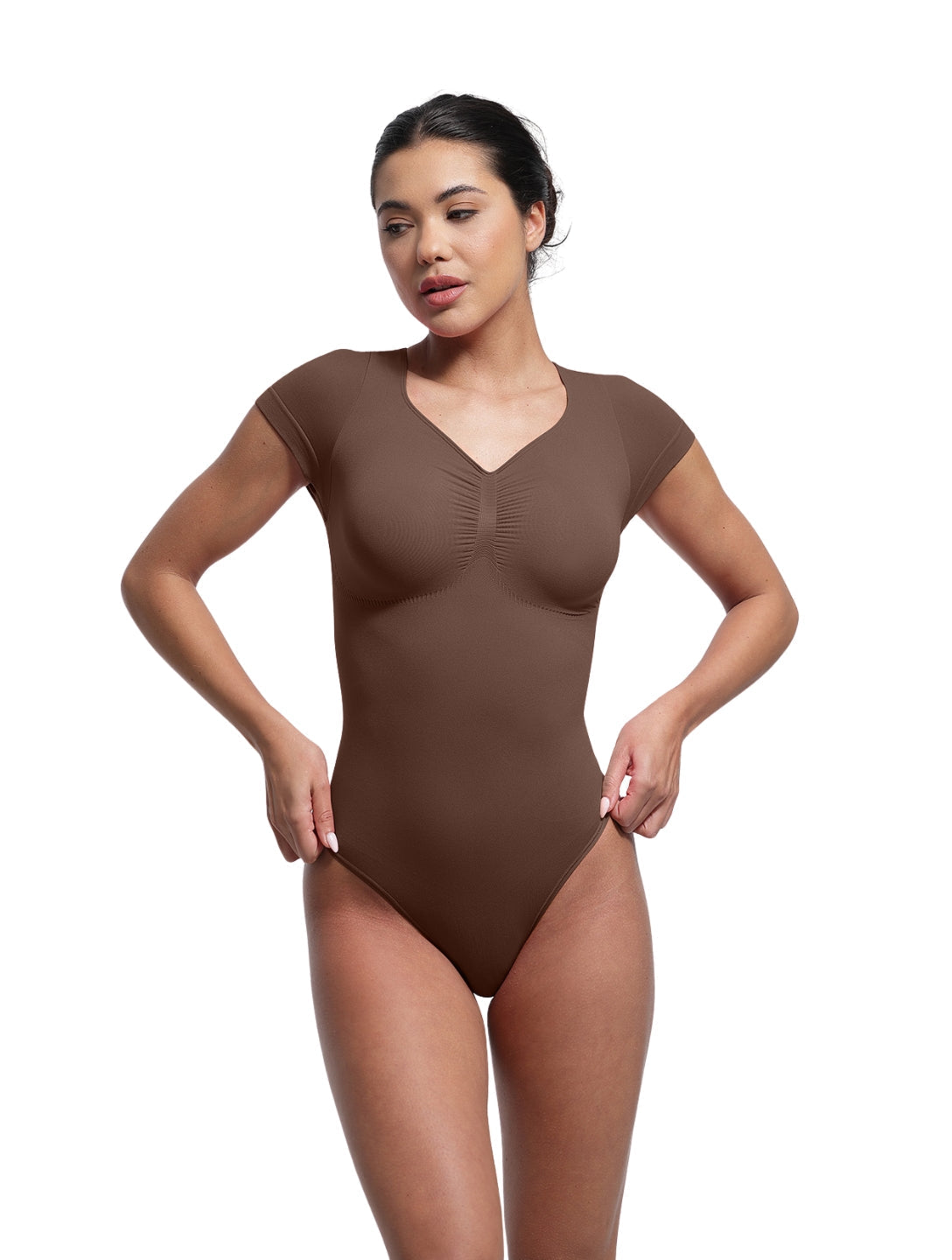 V-Neck Sculpting Tee Bodysuit