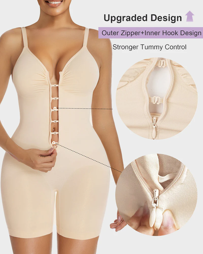 Women's Tummy Control Zip Bodysuit