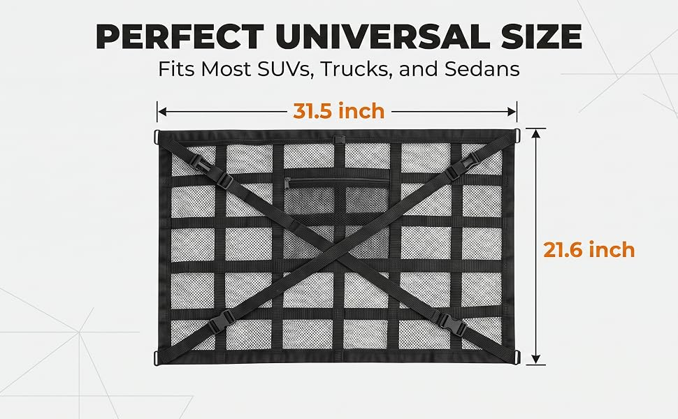 Car ceiling cargo net bag
