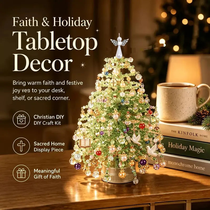 DIY Mini Crystal Bead Christmas Tree Craft
