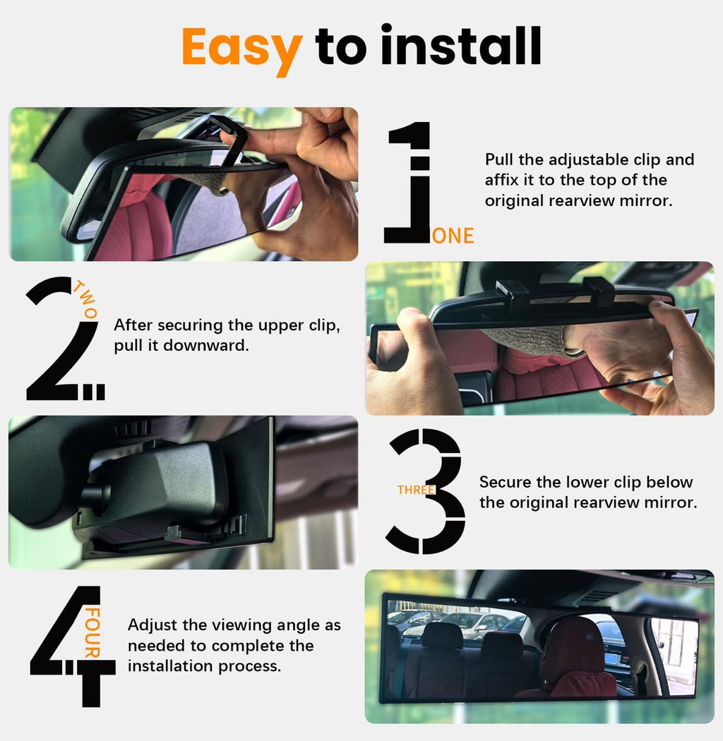 Universal panoramic car rearview mirror