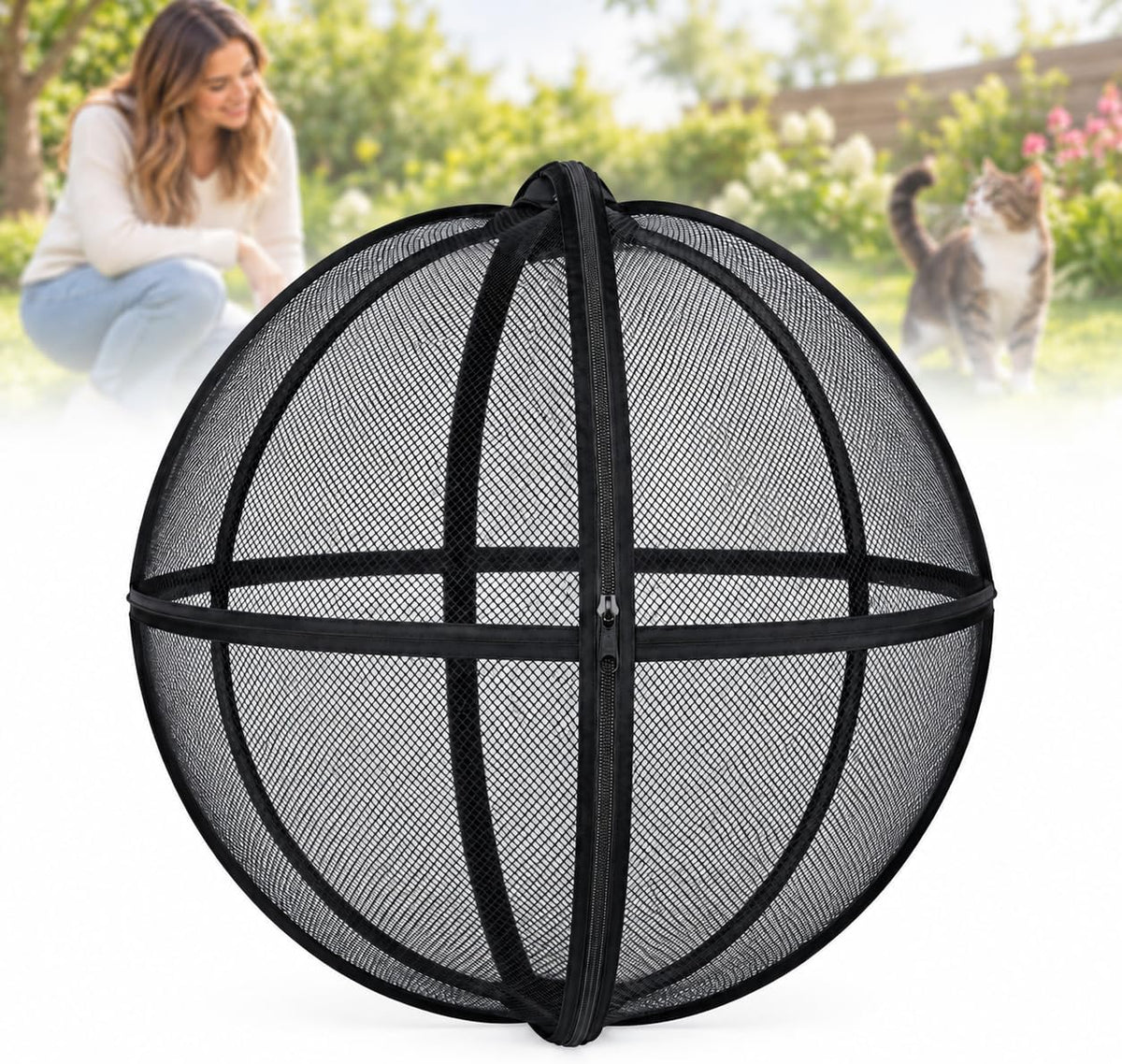 360° panoramic rollable cat game enclosure