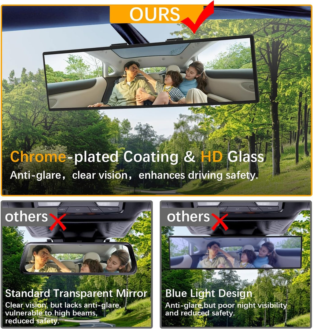 Universal panoramic car rearview mirror
