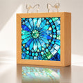 Acrylic Puzzle Night Light - Sapphire Bloom