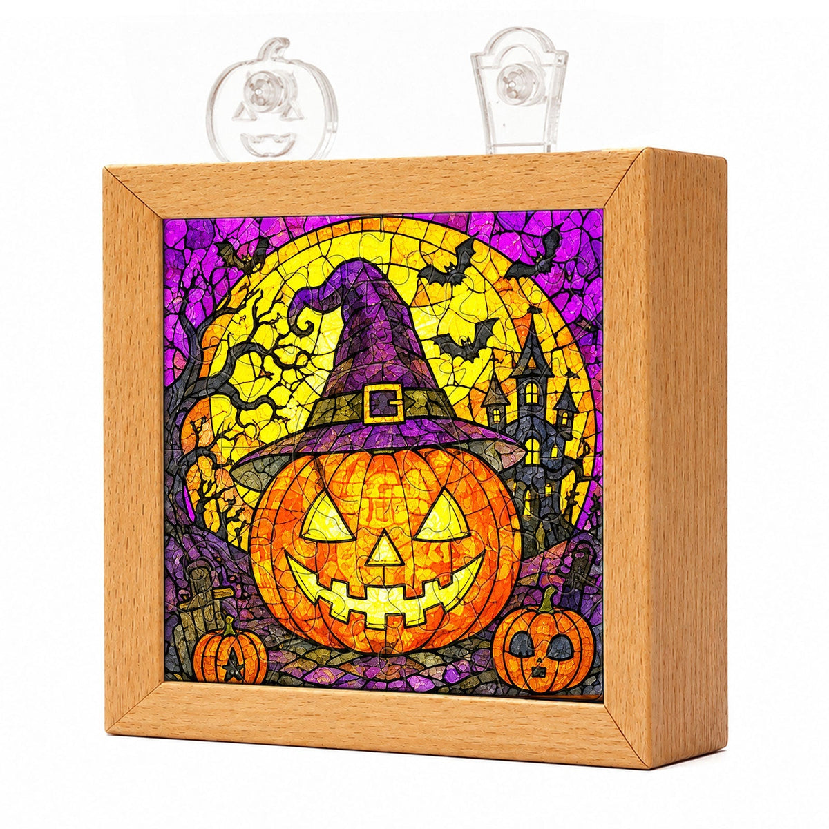 Acrylic Puzzle Night Light - Halloween Pumpkin Theme