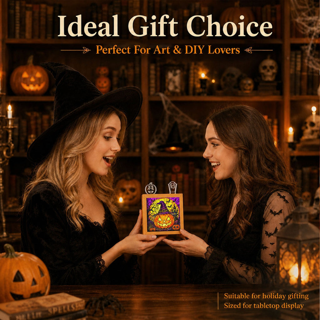 Acrylic Puzzle Night Light - Halloween Pumpkin Theme
