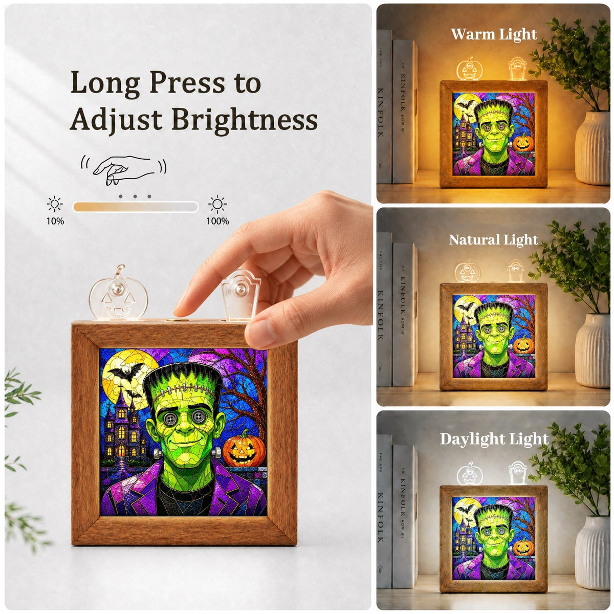 Acrylic Puzzle Night Light - Halloween Frankenstein