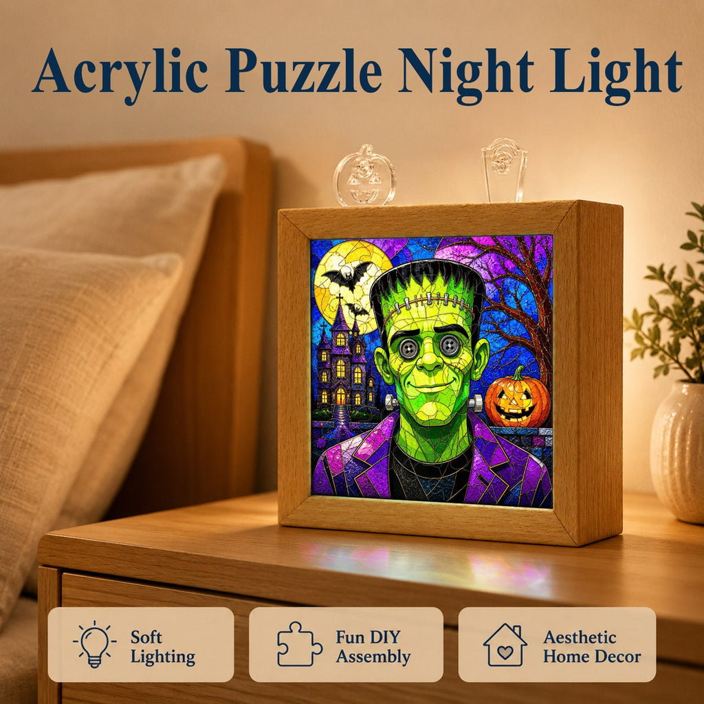 Acrylic Puzzle Night Light - Halloween Frankenstein