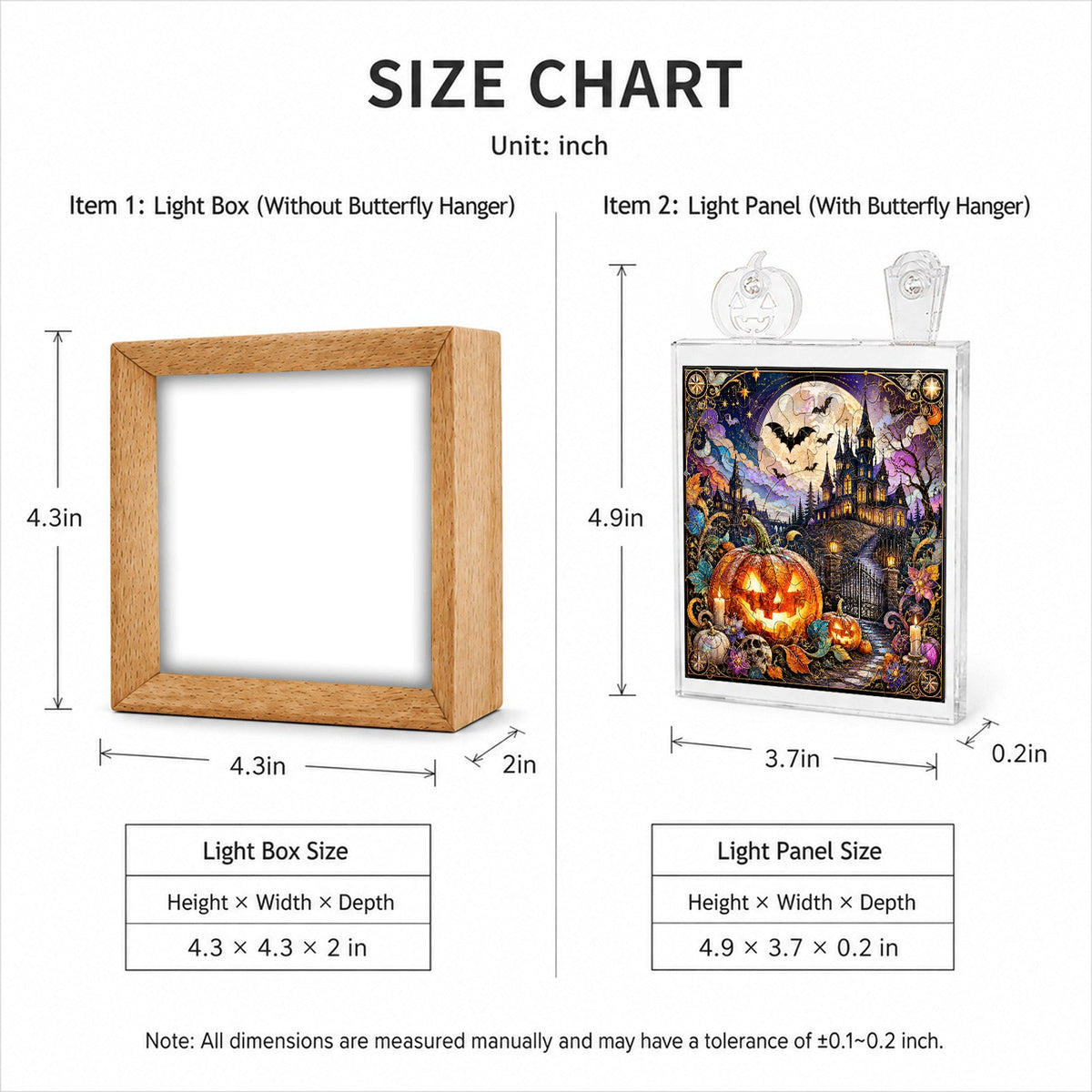 Acrylic Puzzle Night Light - Halloween Manor