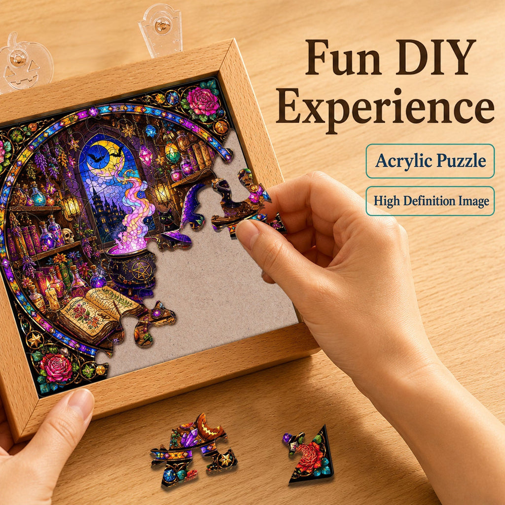 Acrylic Puzzle Night Light - Witch's Alchemy Lab