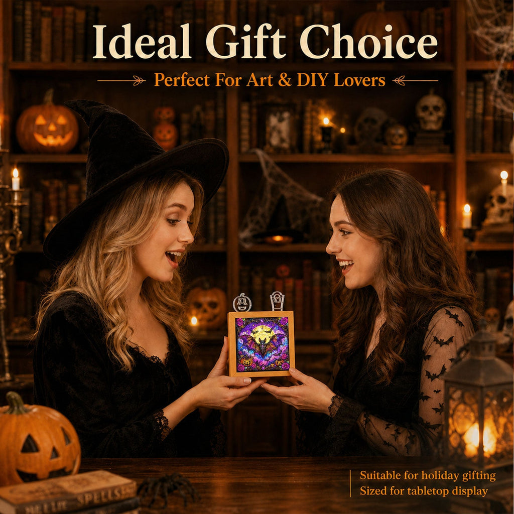 Acrylic Puzzle Night Light - Gothic Lace Bat