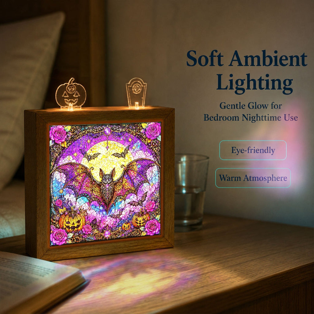 Acrylic Puzzle Night Light - Gothic Lace Bat