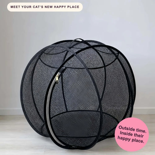 360° panoramic rollable cat game enclosure