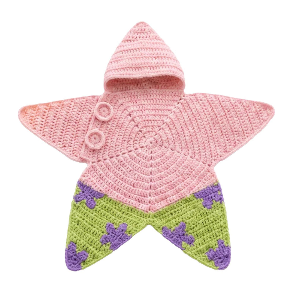 Baby Starfish One-piece Baby Coat - Cute Knitted Baby Onesie