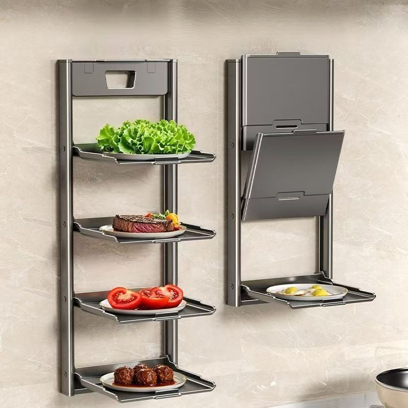 Multi-layer foldable vegetable storage rack