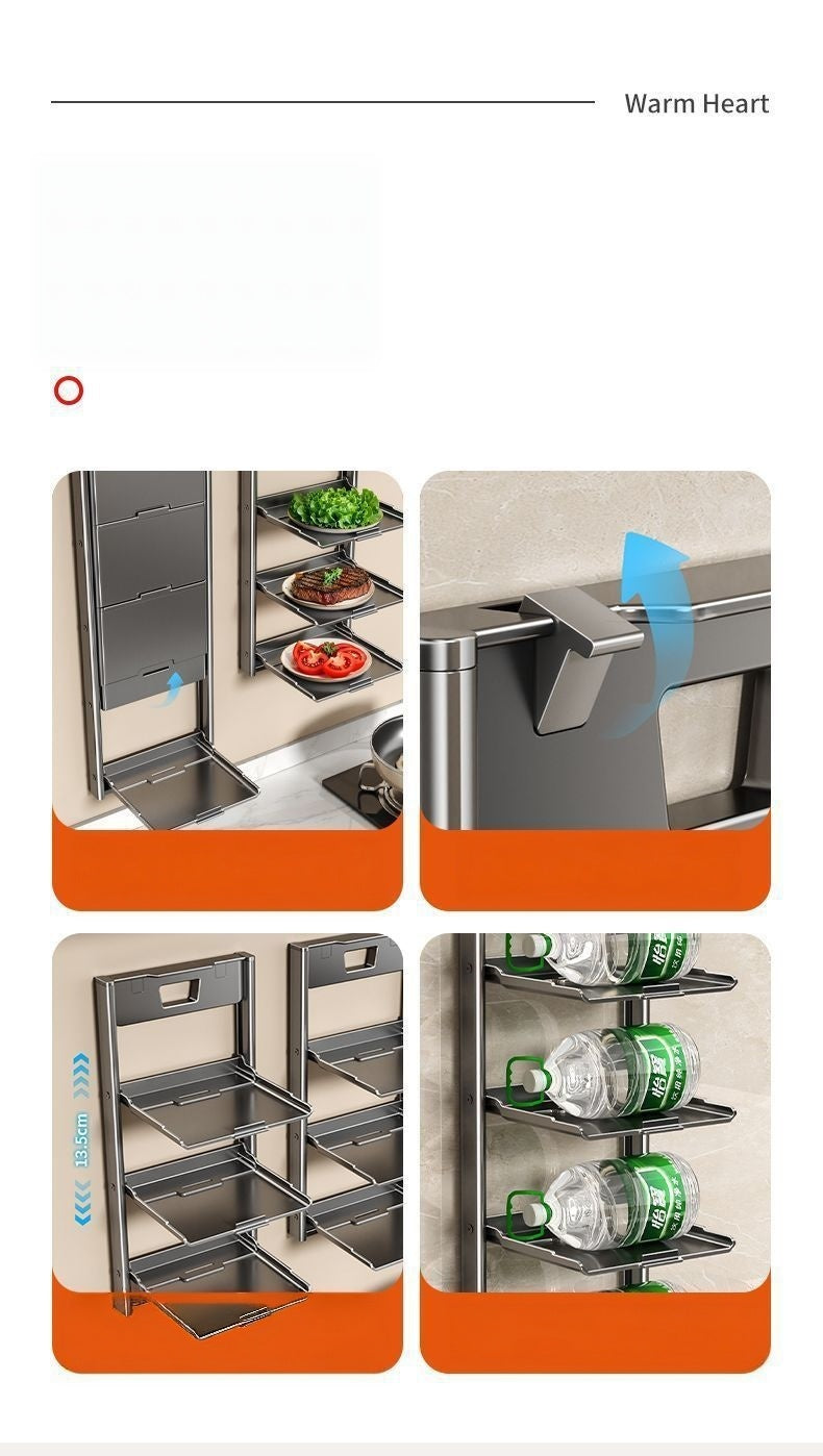 Multi-layer foldable vegetable storage rack