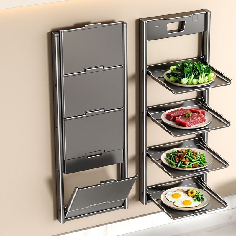 Multi-layer foldable vegetable storage rack