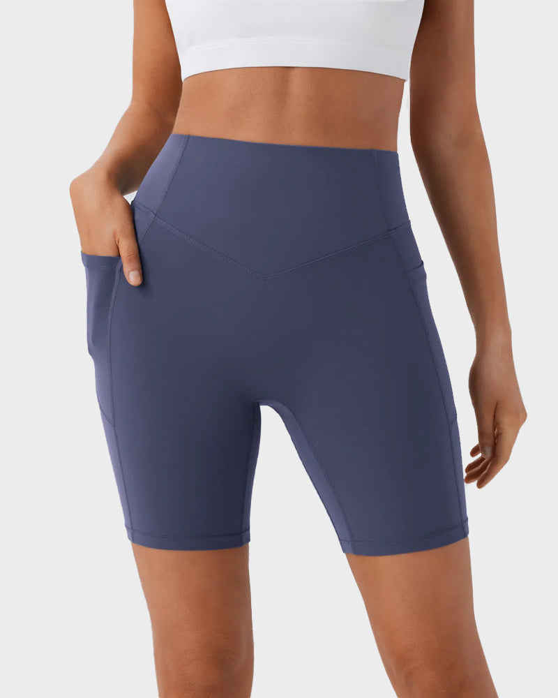 Tummy Control Butt-Lifting Training Shorts with Pockets – 7"