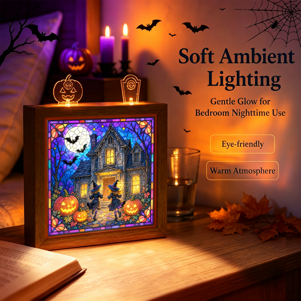 Acrylic Puzzle Night Light - Two Witches' Night Visit