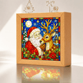 Acrylic Puzzle Night Light - Santa Claus and Reindeer