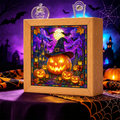 Acrylic Puzzle Night Light - Witch Hat Pumpkin