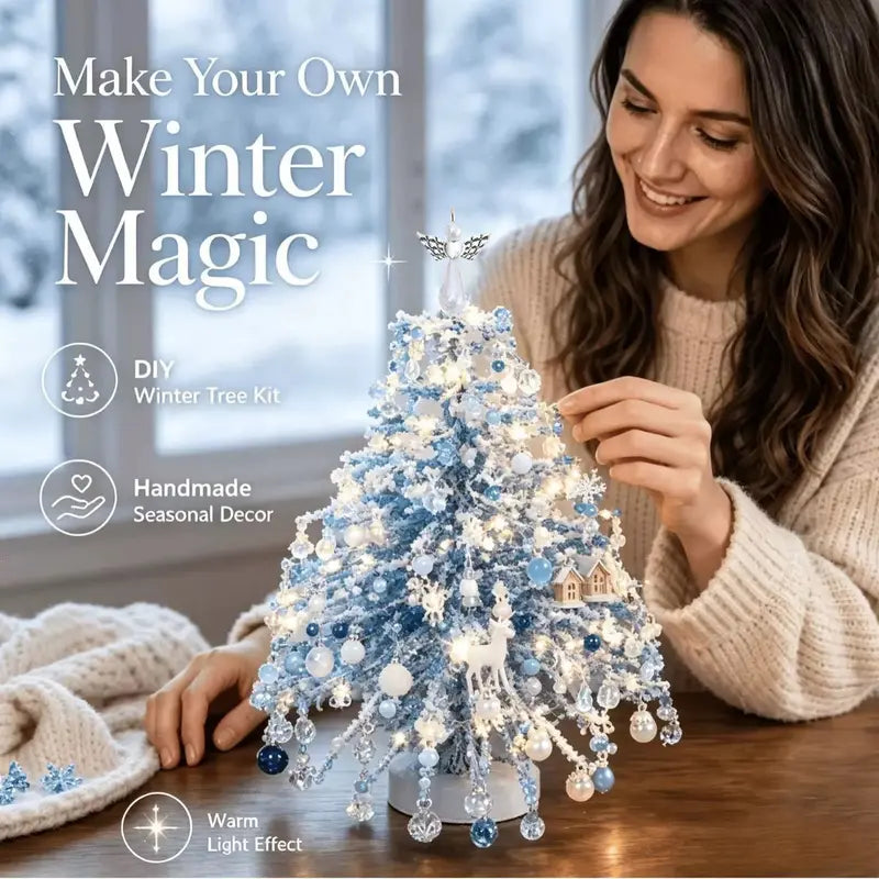 DIY Mini Crystal Bead Christmas Tree Craft