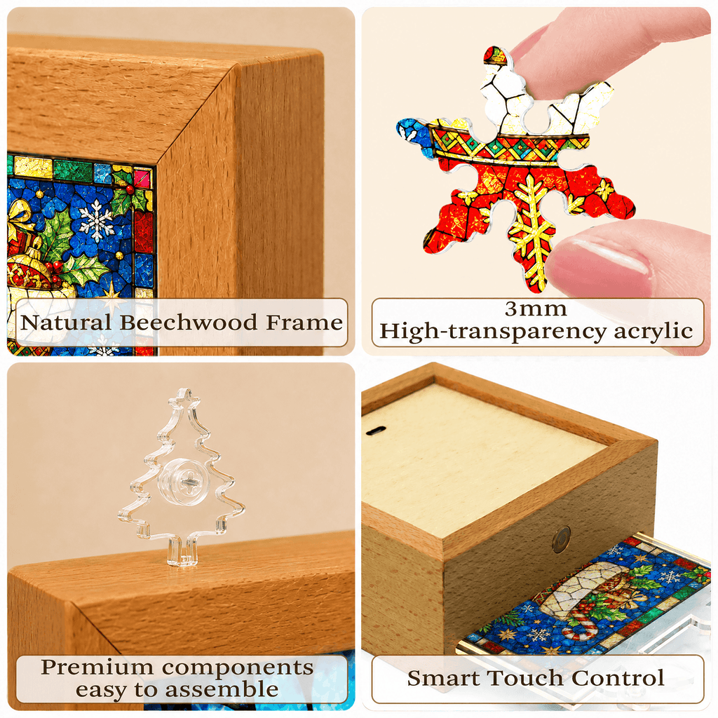 Acrylic Puzzle Night Light - Beautiful Christmas Tree