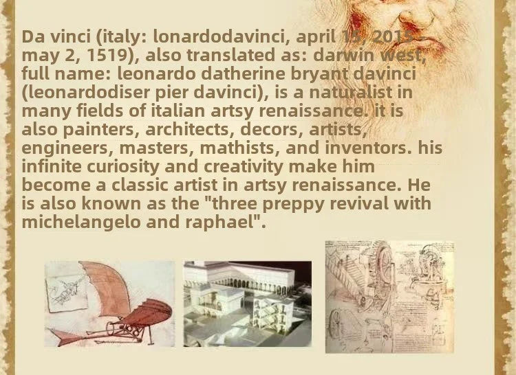 Leonardo da Vinci painting diorama